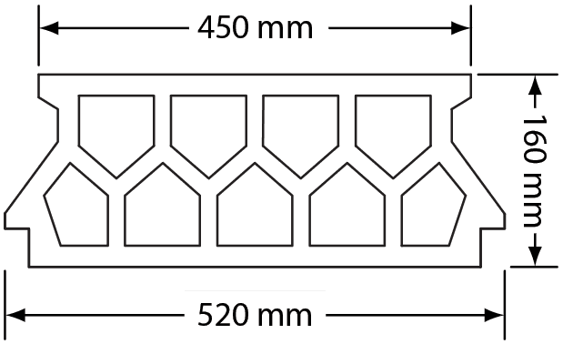 Wymiary Pustak stropowy K9 60EU/16