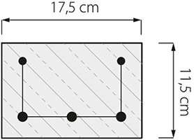 Wymiary NLC 17.5x11.5 - Nadproże z betonu lekkiego